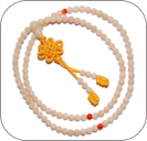 White Bodhi Seed Mala 5mm 